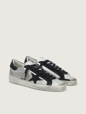 Super-Star pour homme en cuir argenté