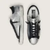 Super-Star pour homme en cuir argenté