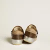 Super-Star pour homme en cuir avec étoile en cuir bleu et languette de talon en nubuck beige