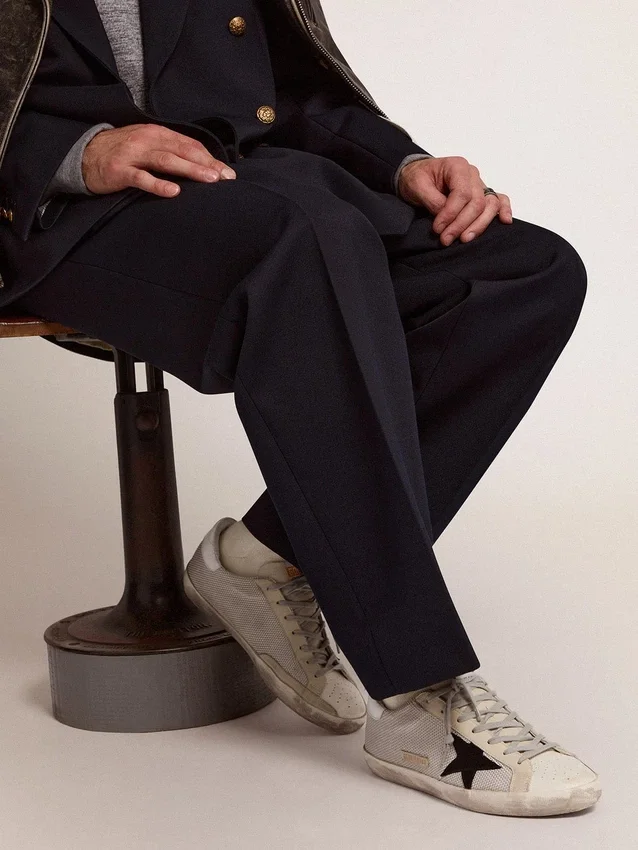 Super-Star pour homme en cuir avec étoile noire