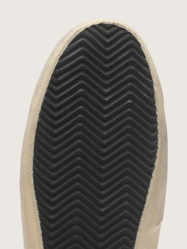 Super-Star pour homme en cuir blanc avec étoile en nubuck noir et languette de talon en cuir métallisé argenté