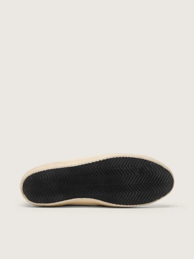 Super-Star pour homme en cuir blanc avec étoile en toile bleu nuit et languette de talon en cuir tabac