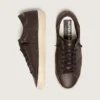 Super-Star pour homme en cuir marron foncé avec étoile en cuir ton sur ton