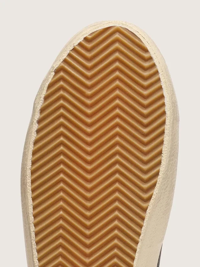 Super-Star pour homme en cuir marron foncé avec étoile en cuir ton sur ton