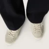 Super-Star pour homme en daim gris clair avec étoile en cuir blanc