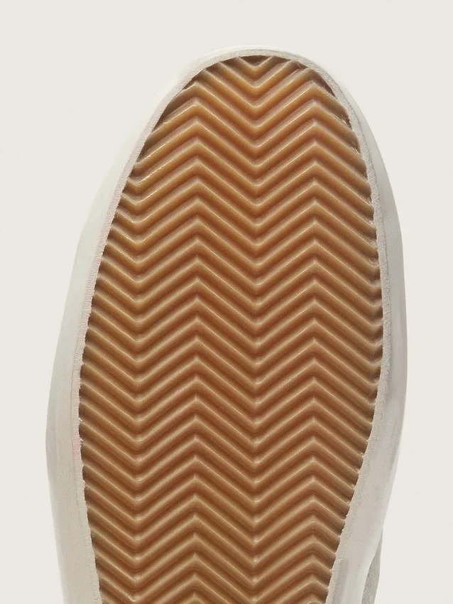 Super-Star pour homme en daim gris clair avec étoile en cuir blanc