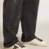 Super-Star pour homme en nappa avec étoile en cuir vert et languette de talon en cuir gris
