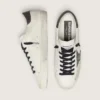 Super-Star pour homme en nappa avec étoile en cuir vert et languette de talon en cuir gris
