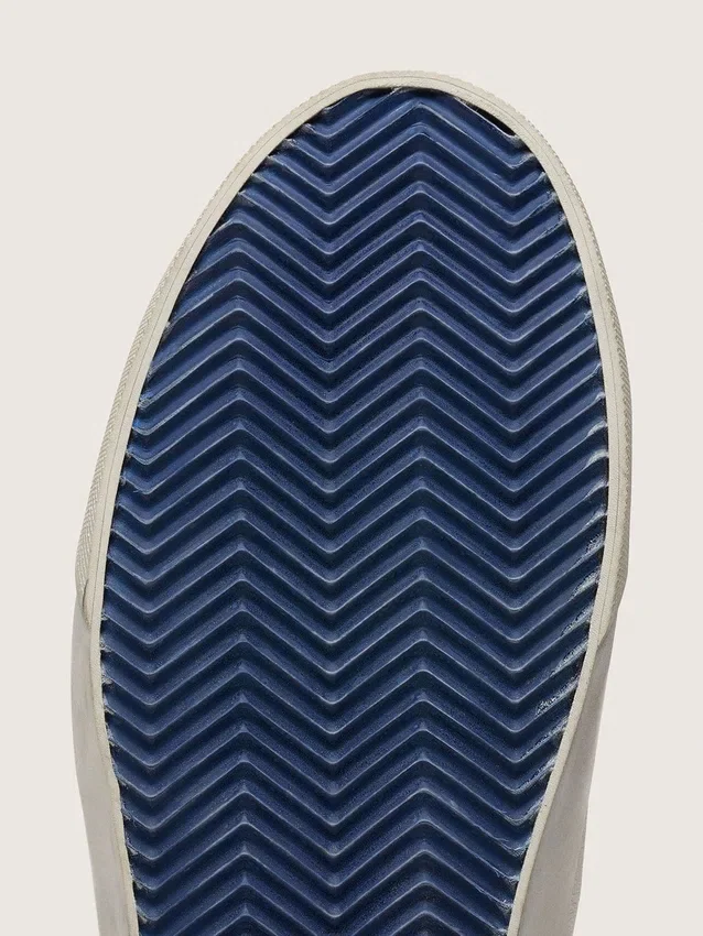 Super-Star pour homme en nappa avec étoile en cuir vert et languette de talon en cuir gris