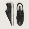 Super-Star pour homme en nappa noir avec étoile et languette de talon en daim noir