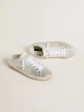 Super-Star Sabot LTD pour femme avec étoile en daim gris et cristaux Swarovski