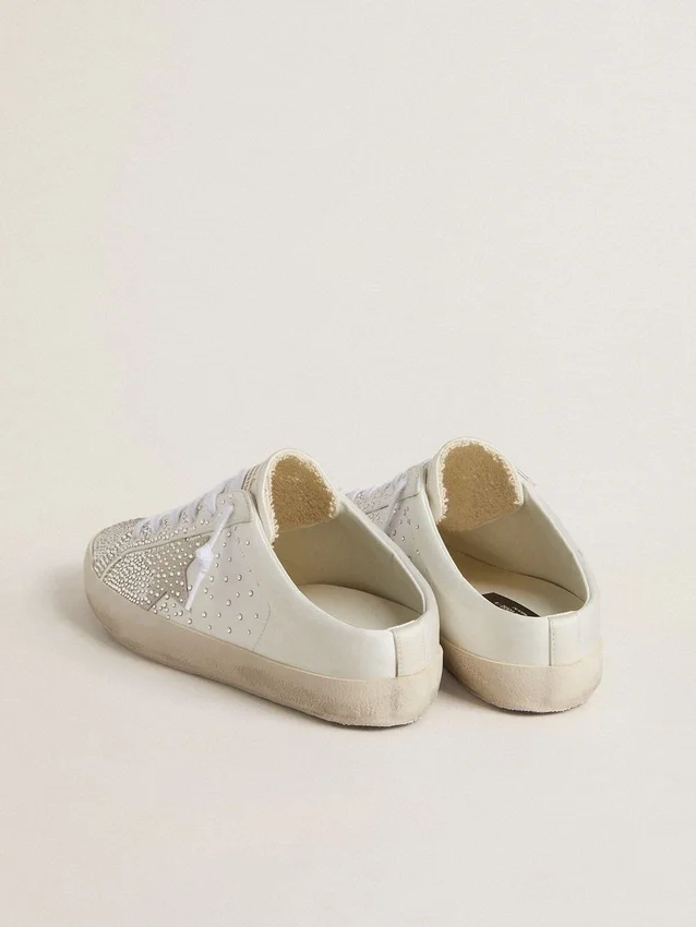 Super-Star Sabot LTD pour femme avec étoile en daim gris et cristaux Swarovski