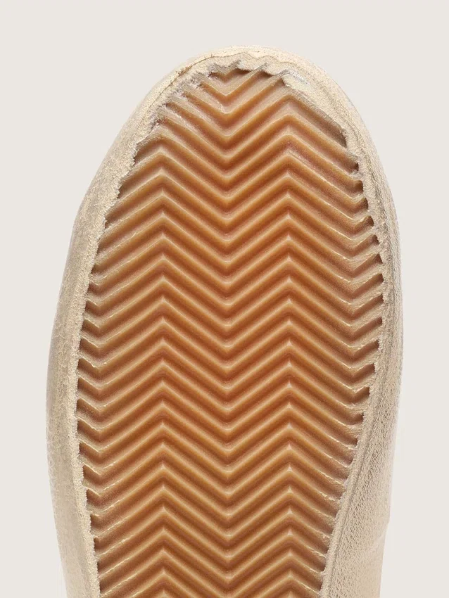 Super-Star Sabot pour femme en daim couleur tabac avec étoile en cuir blanc