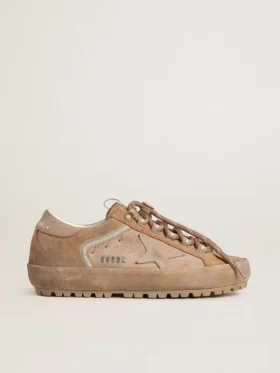 Super-Star Ski pour homme en daim Dolmias et caramel, avec étoile et languette au talon en nubuck marbré