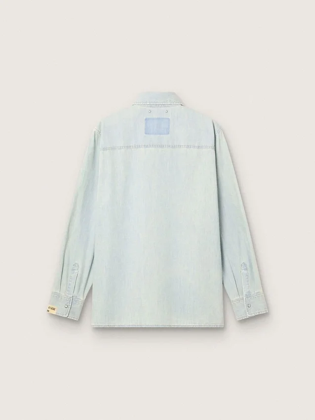 Surchemise pour homme en denim bleu clair