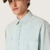 Surchemise pour homme en denim bleu clair