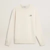Sweat-shirt blanc en coton pour homme avec imprimé dans le dos