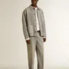 Sweat-shirt blanc en coton pour homme avec imprimé dans le dos