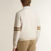 Sweat-shirt blanc en coton pour homme avec imprimé sur le devant