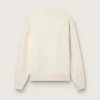 Sweat-shirt blanc vieilli avec logo inversé dans le dos - Capsule Jersey