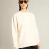 Sweat-shirt blanc vieilli avec logo inversé dans le dos - Capsule Jersey