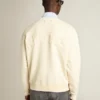 Sweat-shirt blanc vieilli avec logo inversé dans le dos - Capsule Jersey