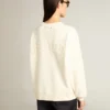Sweat-shirt blanc vieilli avec logo inversé dans le dos - Capsule Jersey