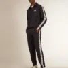 Sweat-shirt bleu foncé avec bande blanche et étoiles bleues contrastantes