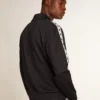 Sweat-shirt bleu foncé avec bande blanche et étoiles bleues contrastantes