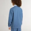 Sweat-shirt bleu pour enfant avec empiècements blancs en relief