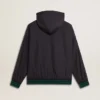 Sweat-shirt à capuche réversible vert et bleu pour homme