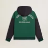 Sweat-shirt à capuche réversible vert et bleu pour homme