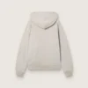 Sweat-shirt à capuche unisexe en coton gris avec imprimé drapeau vintage
