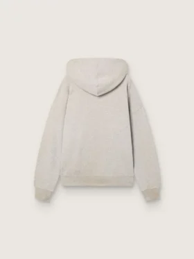 Sweat-shirt à capuche unisexe en coton gris avec imprimé drapeau vintage