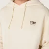Sweat-shirt à capuche unisexe Star en coton blanc avec logo imprimé