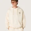Sweat-shirt à capuche unisexe Star en coton blanc avec logo imprimé