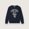 Sweat-shirt à col rond Journey pour garçons en coton bleu marine avec imprimé mascotte