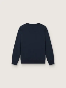 Sweat-shirt à col rond Journey pour garçons en coton bleu marine avec imprimé mascotte