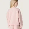 Sweat-shirt court « Star » pour fille en coton rose avec écusson et logo