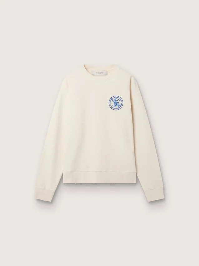 Sweat-shirt Cream LTD avec écusson brodé