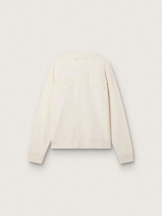Sweat-shirt Cream LTD avec écusson brodé