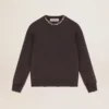 Sweat-shirt gris anthracite pour femme avec cristaux