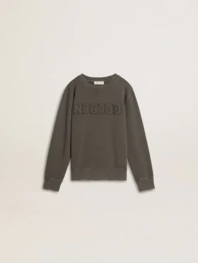 Sweat-shirt gris pour enfant avec logo en relief