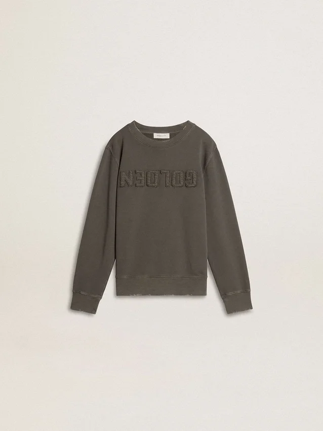 Sweat-shirt gris pour enfant avec logo en relief