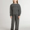 Sweat-shirt gris pour enfant avec logo en relief