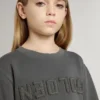 Sweat-shirt gris pour enfant avec logo en relief