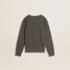 Sweat-shirt gris pour enfant avec logo en relief