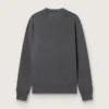 Sweat-shirt gris pour homme avec logo et effet vieilli