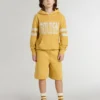 Sweat-shirt jaune pour enfant avec imprimé vintage