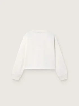 Sweat-shirt Journey pour fille en coton blanc avec cristaux et logo